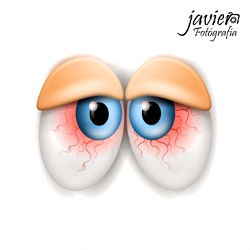 Los ojos, frente a la cámara.